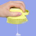 Esponja De Silicone Para Banho Massageador Dispenser Shampoo