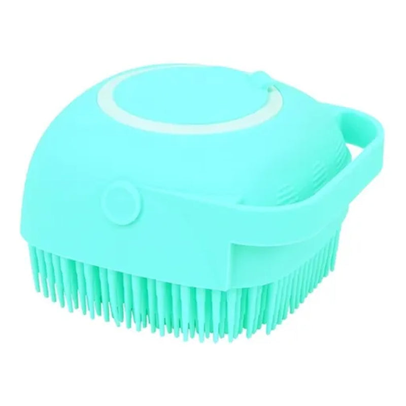 Esponja De Silicone Para Banho Massageador Dispenser Shampoo