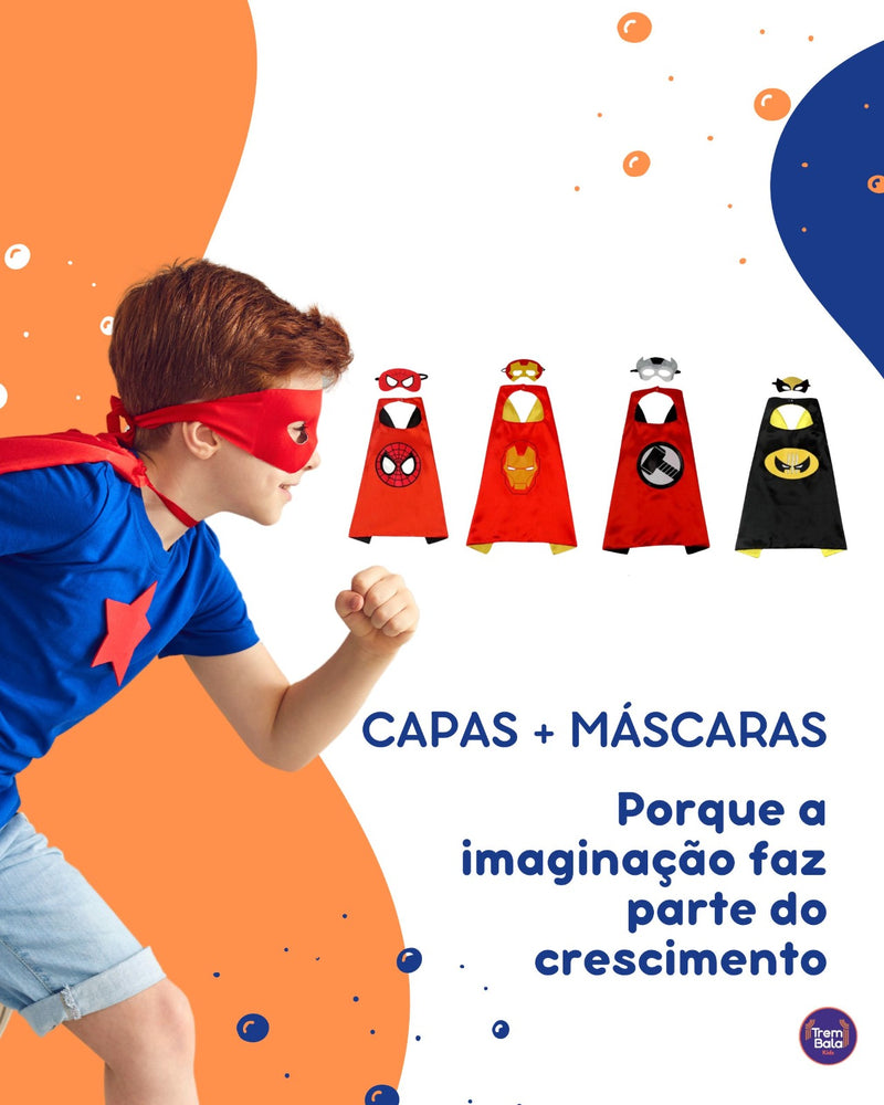 Capa super-heróis com Máscara