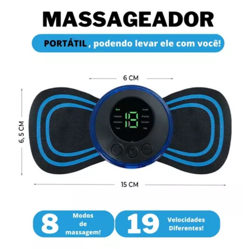 Kit Tapete E Mini Massageador Elétrico